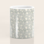Trailing Block Print Floral - Washed Teal Coffee Mug Gallery Image 4