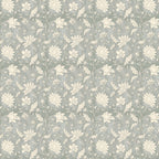 Trailing Block Print Floral - Washed Teal Coffee Mug Gallery Image 2