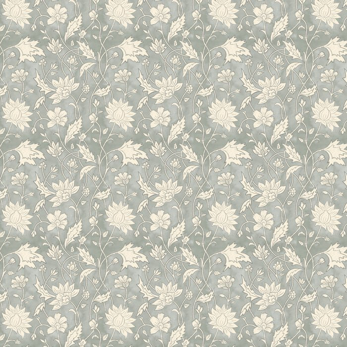 Trailing Block Print Floral - Washed Teal Coffee Mug Gallery Image 2