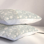 Trailing Block Print Floral - Washed Teal Pillow Sham Gallery Image 3