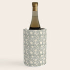 Trailing Block Print Floral - Washed Teal Wine Chiller Gallery Image 3