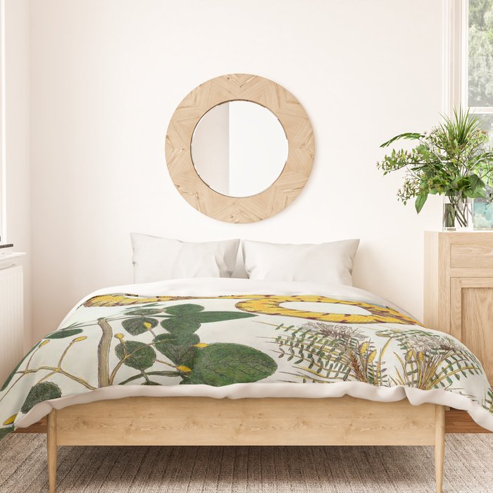 Yellow Snakes Seba Albertus Duvet Cover Gallery Image 3