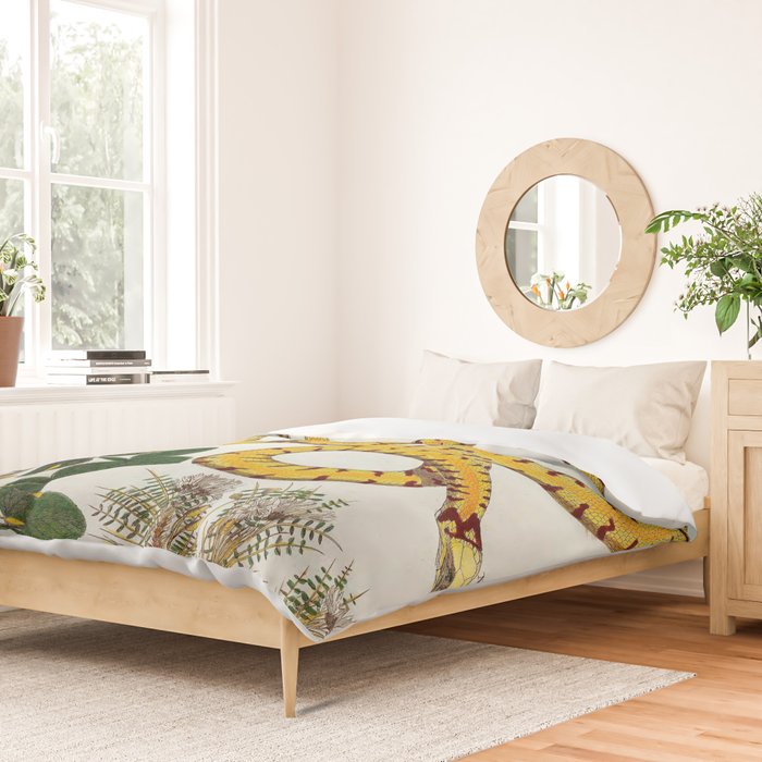 Yellow Snakes Seba Albertus Duvet Cover Gallery Image 2