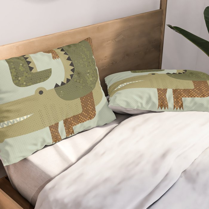 Whimsy Crocodile Pillow Sham Gallery Image 2