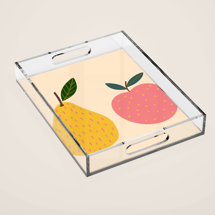 Apple and Pear  Acrylic Tray Gallery Image 1