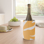 Simple Orange Leaf on Aqua Sun - cut-outs 3  Wine Chiller Gallery Image 4