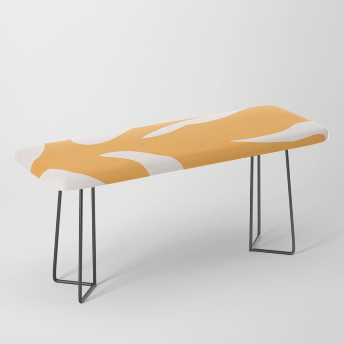 Simple Orange Leaf on Aqua Sun - cut-outs 3  Bench Gallery Image 1