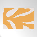 Simple Orange Leaf on Aqua Sun - cut-outs 3  Welcome Mat Gallery Image 1