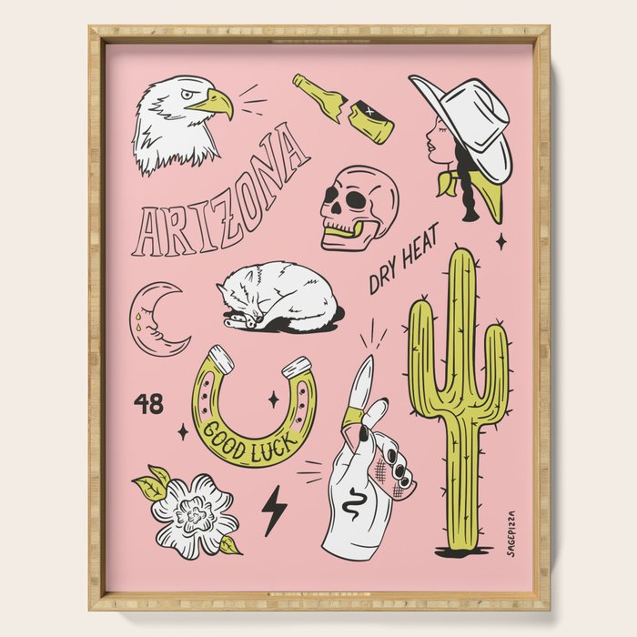 ARIZONA FLASH SHEET Serving Tray Gallery Image 1