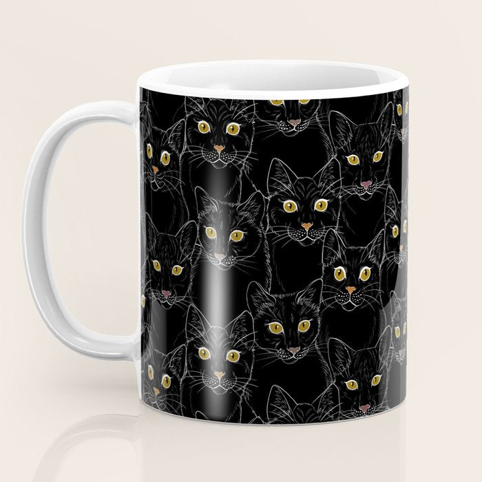 Black Cat Portraits Coffee Mug Gallery Image 3