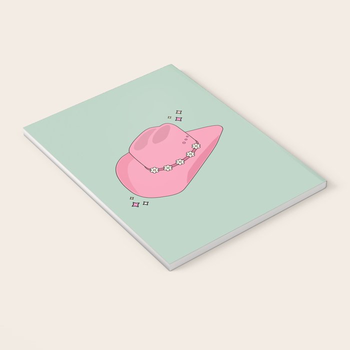 Pink And Green Colorful Cowboy Hat Notebook Gallery Image 3