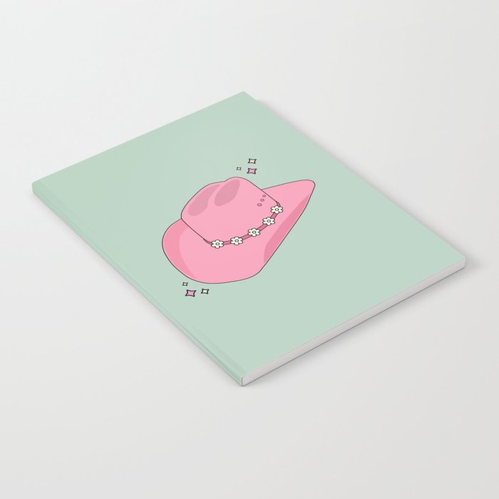 Pink And Green Colorful Cowboy Hat Notebook Gallery Image 1