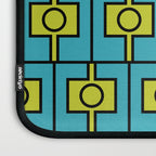Mid Century Modern Rektangel Geometric Pattern in Turquoise and Lime Laptop Sleeve Gallery Image 3