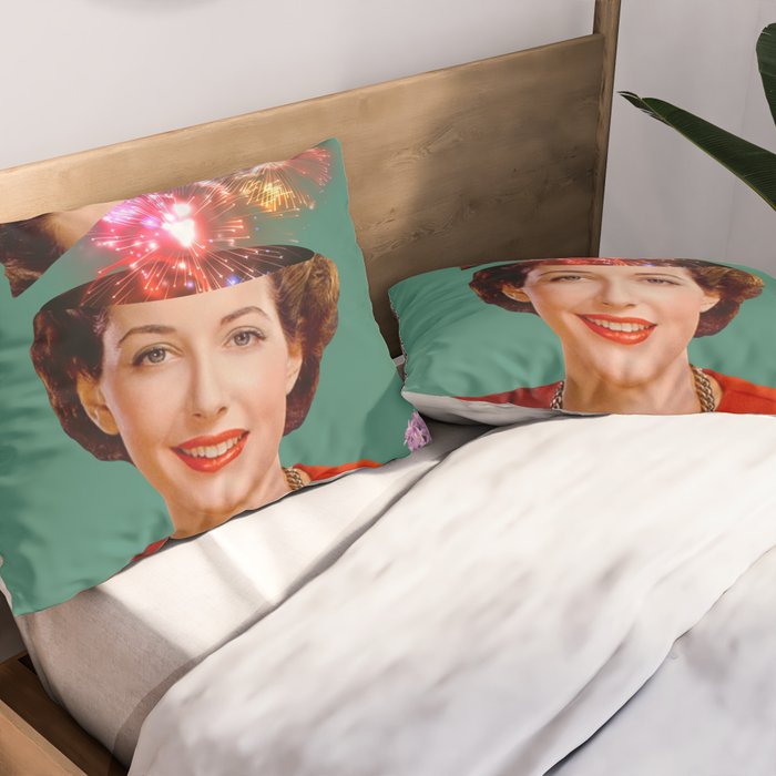 The Reader // Fireworks Pillow Sham Gallery Image 2