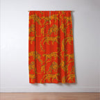 Abstract modern cats with red lips and earnings  Window Curtain Gallery Image 3