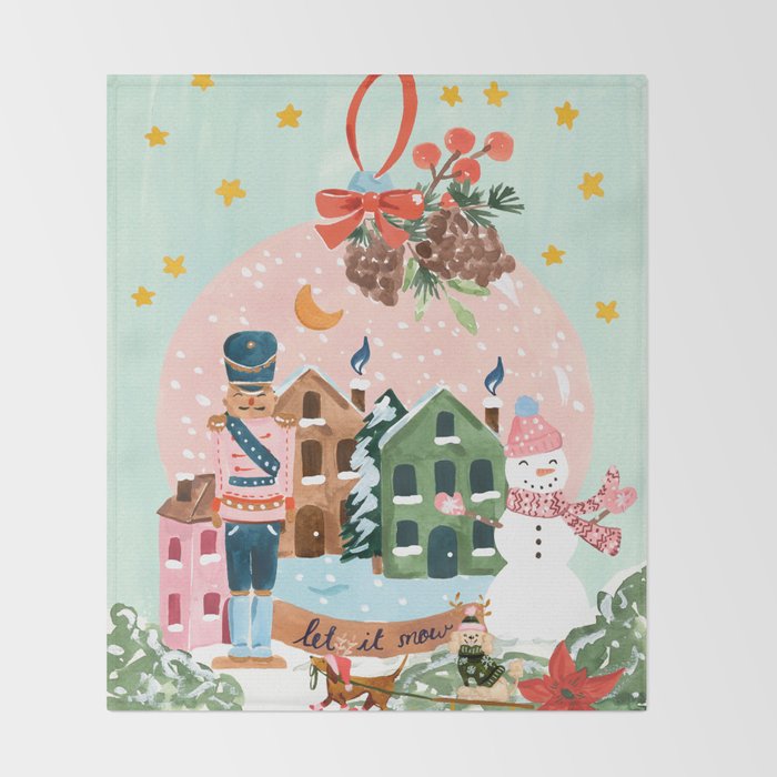 Christmas Snow Globe Throw Blanket Gallery Image 2
