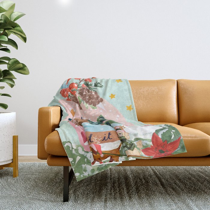 Christmas Snow Globe Throw Blanket Gallery Image 1