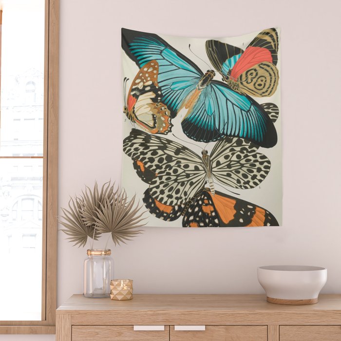 Butterfly Print by E.A. Seguy, 1925 #2 Wall Tapestry Gallery Image 2