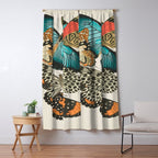 Butterfly Print by E.A. Seguy, 1925 #2 Window Curtain Gallery Image 5