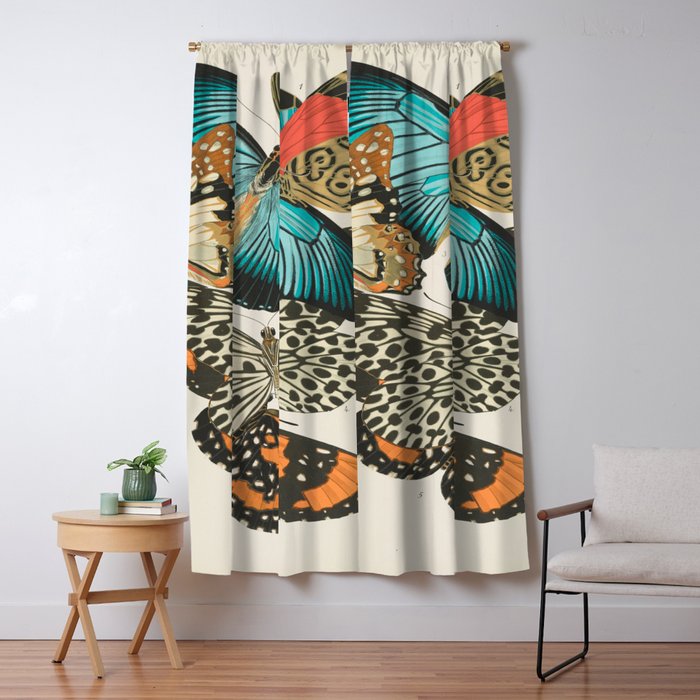 Butterfly Print by E.A. Seguy, 1925 #2 Window Curtain Gallery Image 5