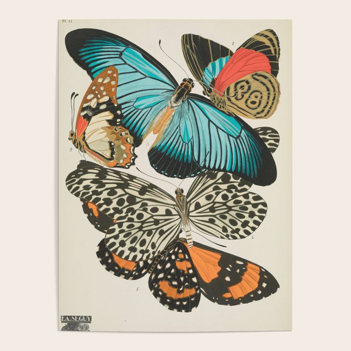 Butterfly Print by E.A. Seguy, 1925 #2 Poster
