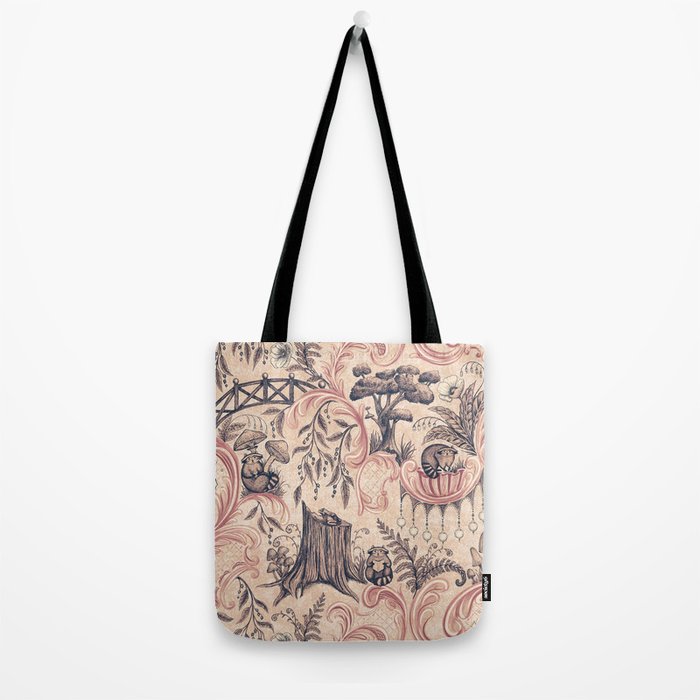 Fairytale Forest Raccoons - pink Tote Bag Gallery Image 2