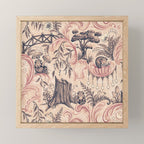 Fairytale Forest Raccoons - pink Mini Art Print Gallery Image 1