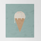 Ice Cream Cat Throw Blanket Gallery Image 2