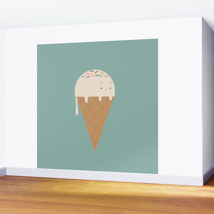 Ice Cream Cat Wall Mural Gallery Image 2