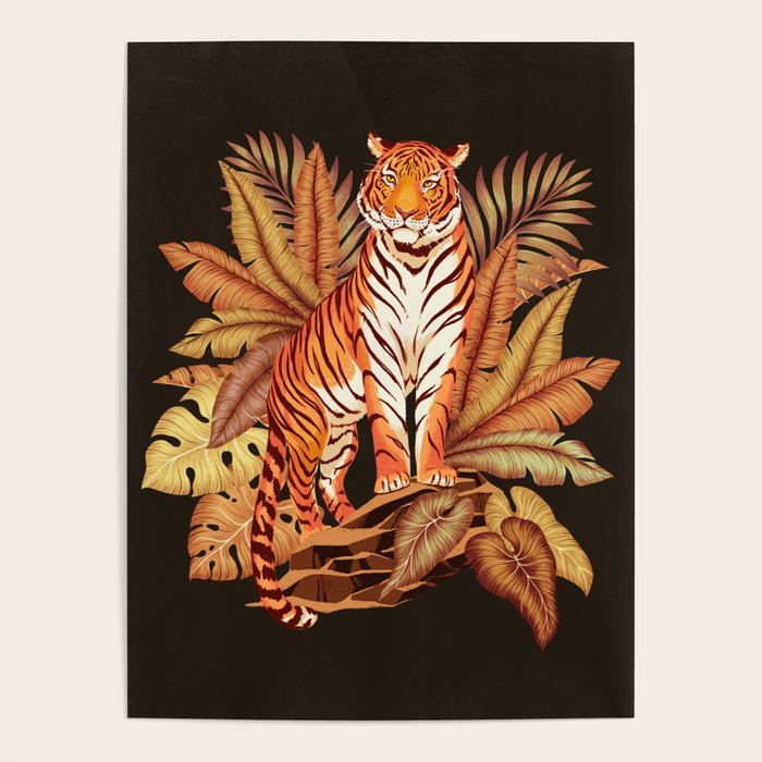 Autumn Jungle Tiger Poster Gallery Image 1