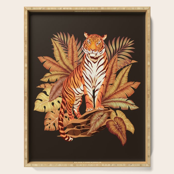 Autumn Jungle Tiger Serving Tray Gallery Image 1