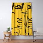 Abstract Faces 4 Window Curtain Gallery Image 5
