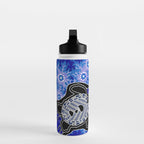 Authentic Aboriginal Art - Baby Sea Turtles Water Bottle Gallery Image 3