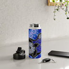 Authentic Aboriginal Art - Baby Sea Turtles Water Bottle Gallery Image 4