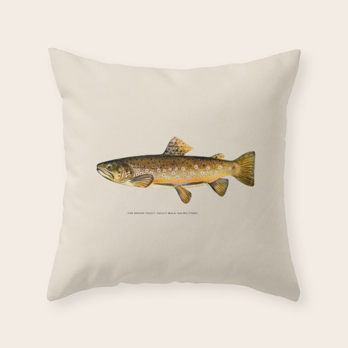 The Brown Trout Throw Pillow Gallery Image 6