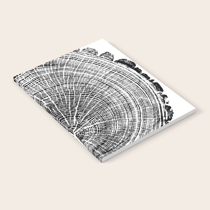 Eastern Ash - Tree ring ink woodblock print Notebook Gallery Image 2