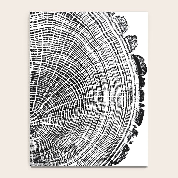 Eastern Ash - Tree ring ink woodblock print Notebook Gallery Image 4