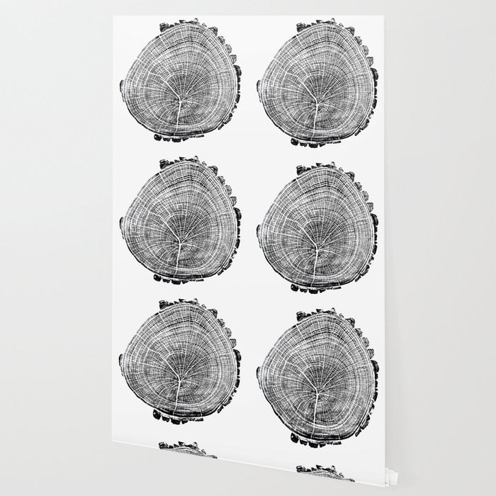 Eastern Ash - Tree ring ink woodblock print Wallpaper Gallery Image 2