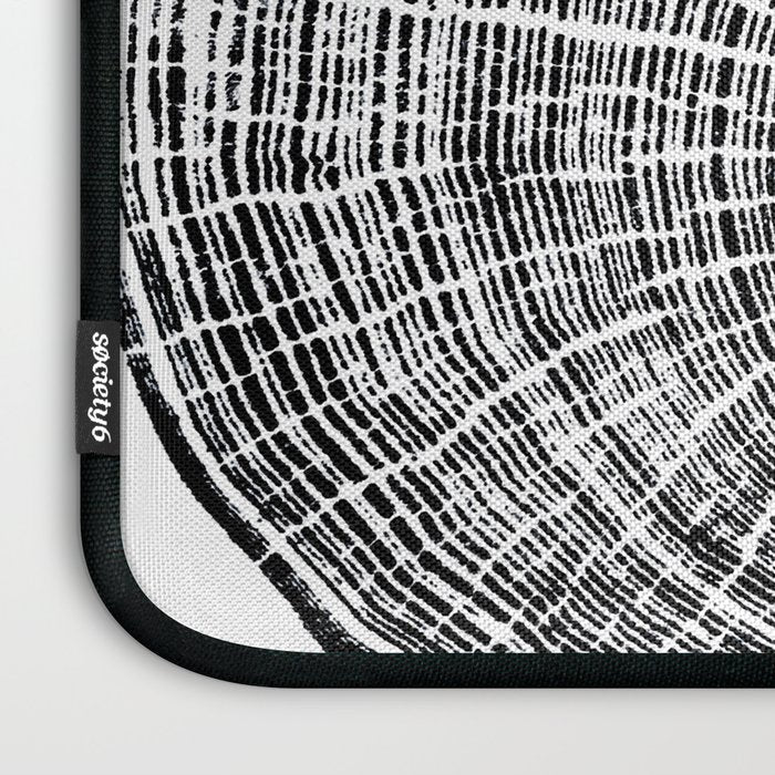 Eastern Ash - Tree ring ink woodblock print Laptop Sleeve Gallery Image 3
