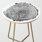 Eastern Ash - Tree ring ink woodblock print Side Table Gallery Image 2