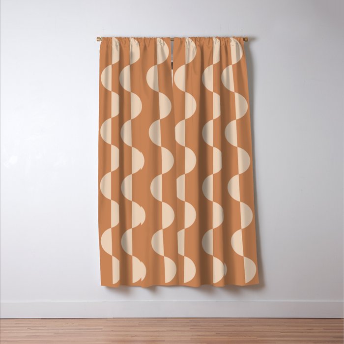 Gwynne Pattern - Desert Orange Window Curtain Gallery Image 3