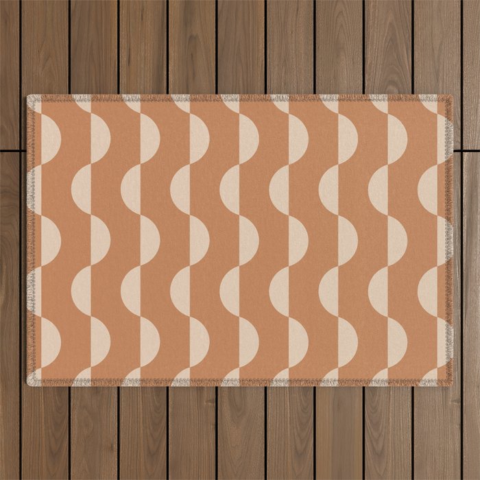 Gwynne Pattern - Desert Orange Outdoor Rug Gallery Image 1