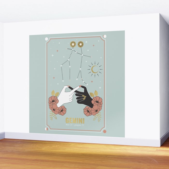 Gemini Zodiac Series Wall Mural Gallery Image 2