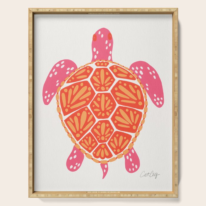 Sea Turtle - Melon Palette Serving Tray Gallery Image 1