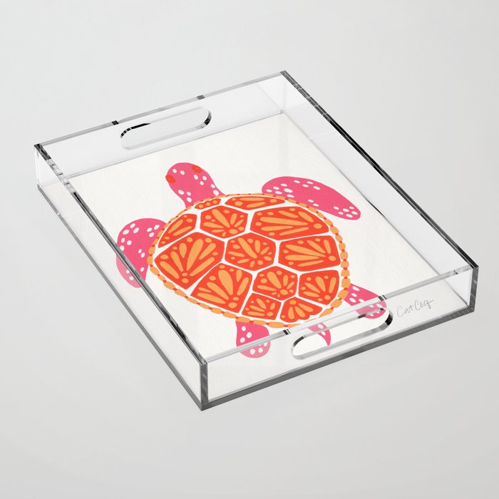 Sea Turtle - Melon Palette Acrylic Tray Gallery Image 1