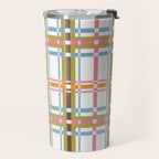 Bold Crosshatch Colorful Travel Mug Gallery Image 2