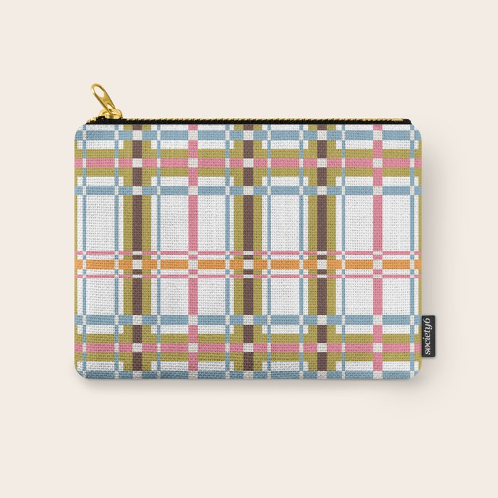 Bold Crosshatch Colorful Carry All Pouch Gallery Image 1