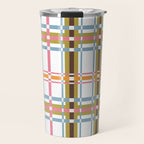 Bold Crosshatch Colorful Travel Mug Gallery Image 1