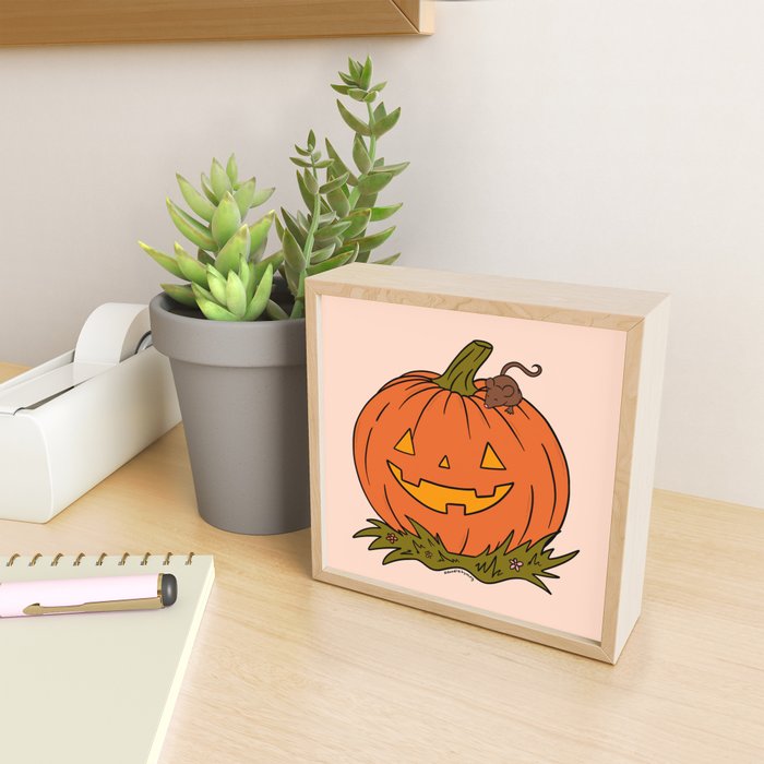 Pumpkin and Mouse Mini Art Print Gallery Image 2