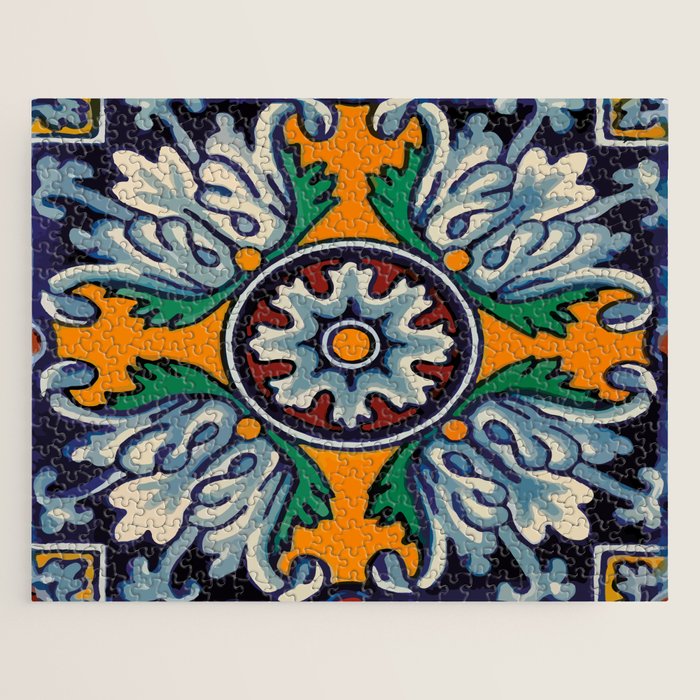 Mandala mexican talavera tile ceramic mosaic Jigsaw Puzzle Gallery Image 1